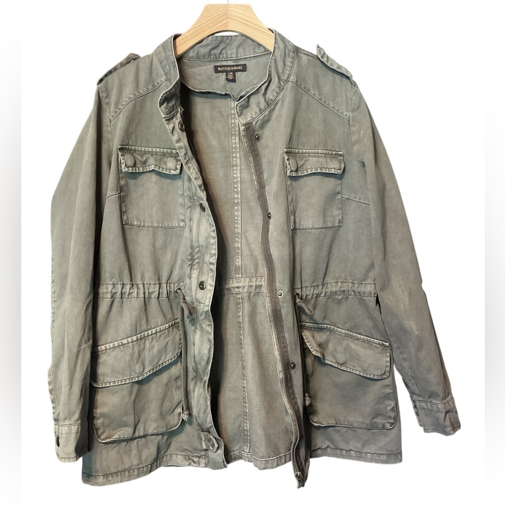 British Khaki Safari Jacket L - Picture 6 of 9